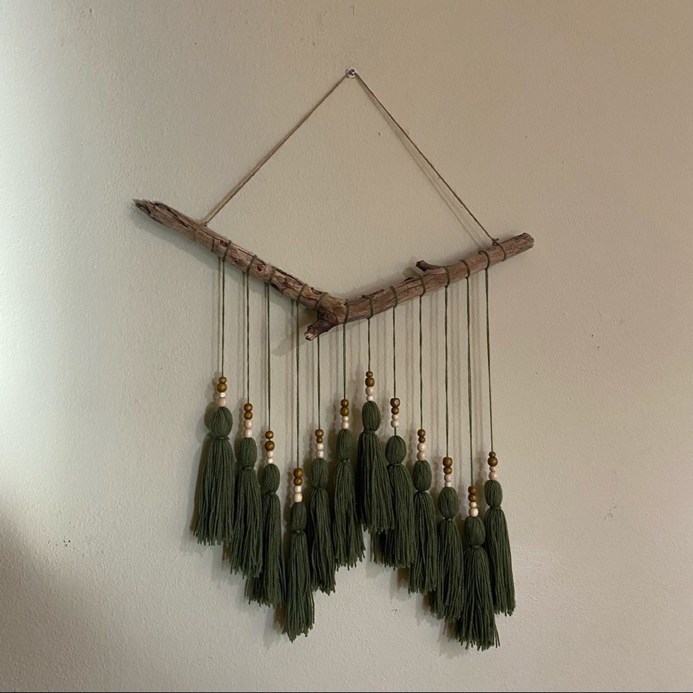 Bohemian yarn wall hanging